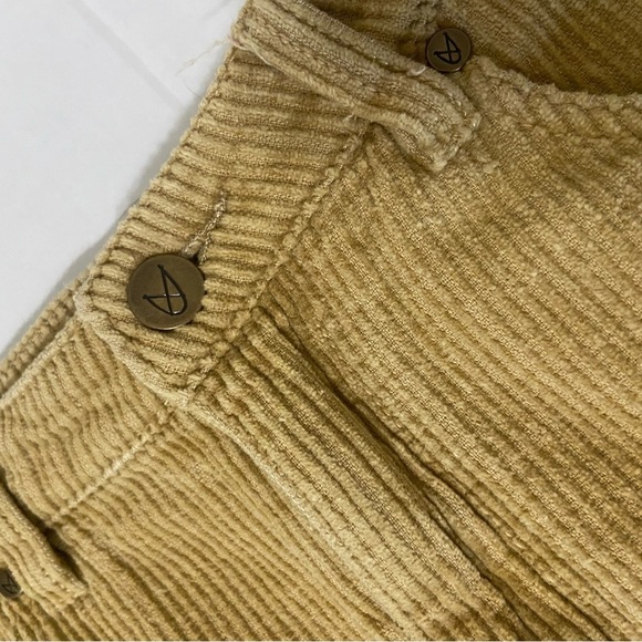 MP D women's small mustard yellow corduroy mini skirt with frayed hem EUC - Picture 5 of 5